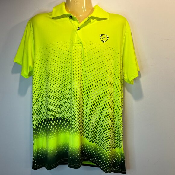 Sport-Dri Men's Neon Yellow Performance Golf Polo – Size Large - Picture 2 of 5